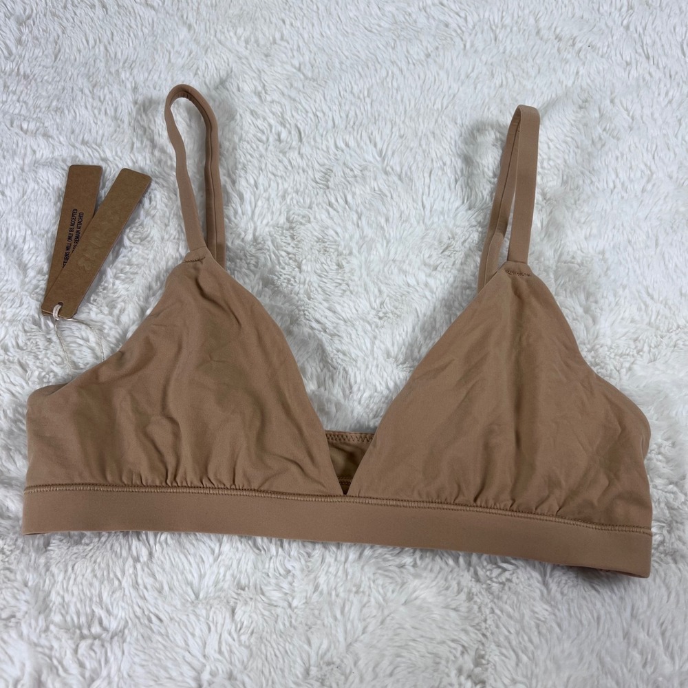 SKIMS Fits Everybody Triangle Bralette Ochre Brown Size Small BR-TRI-9200 NWT